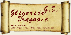 Gligorije Dragović vizit kartica